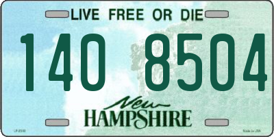 NH license plate 1408504