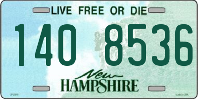 NH license plate 1408536