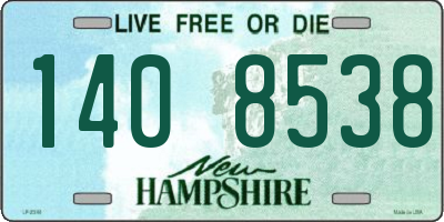 NH license plate 1408538