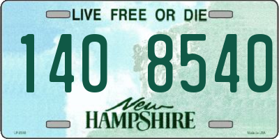 NH license plate 1408540
