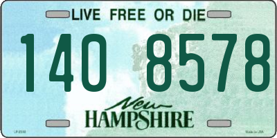 NH license plate 1408578