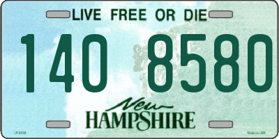NH license plate 1408580