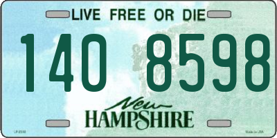 NH license plate 1408598