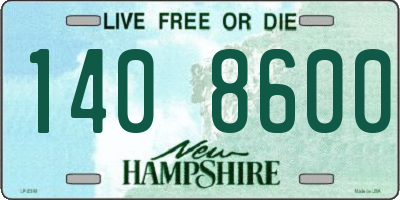 NH license plate 1408600