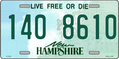 NH license plate 1408610