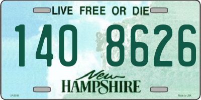 NH license plate 1408626