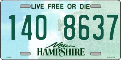 NH license plate 1408637