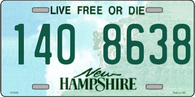 NH license plate 1408638