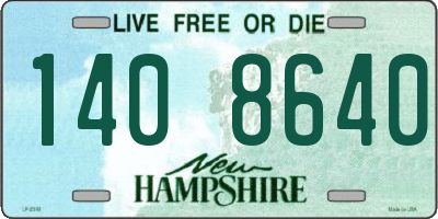 NH license plate 1408640