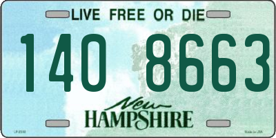 NH license plate 1408663