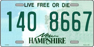 NH license plate 1408667