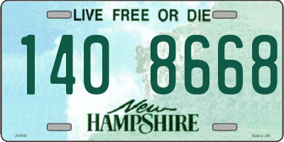 NH license plate 1408668
