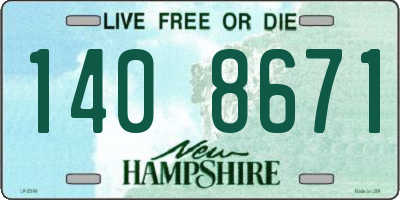 NH license plate 1408671