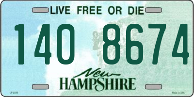 NH license plate 1408674