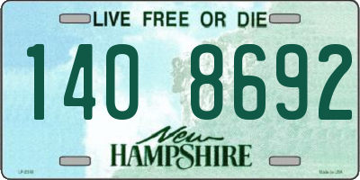 NH license plate 1408692