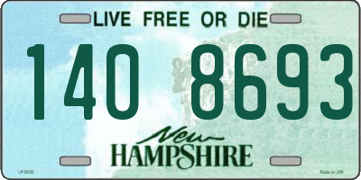NH license plate 1408693