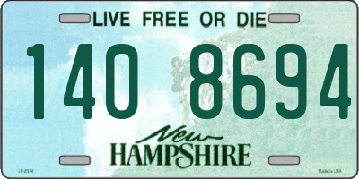 NH license plate 1408694