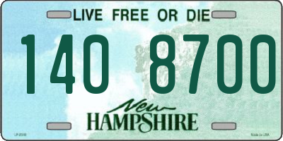 NH license plate 1408700