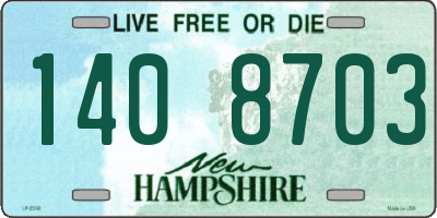 NH license plate 1408703