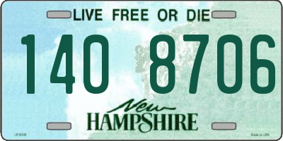 NH license plate 1408706