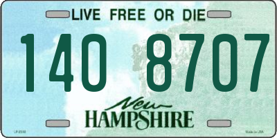NH license plate 1408707