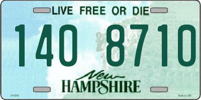 NH license plate 1408710