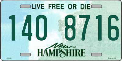 NH license plate 1408716