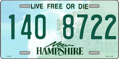 NH license plate 1408722