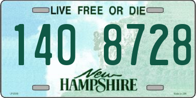 NH license plate 1408728