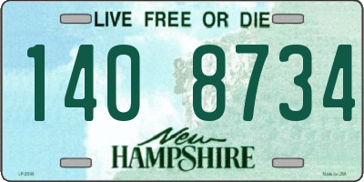NH license plate 1408734