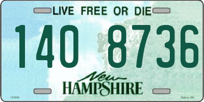 NH license plate 1408736