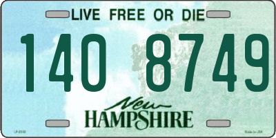NH license plate 1408749