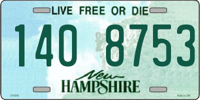NH license plate 1408753