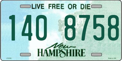 NH license plate 1408758