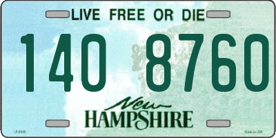 NH license plate 1408760