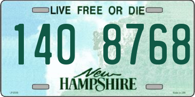 NH license plate 1408768