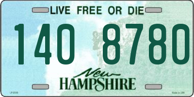NH license plate 1408780