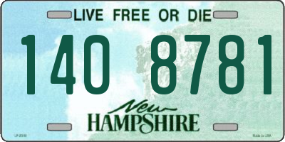 NH license plate 1408781