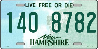 NH license plate 1408782