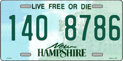 NH license plate 1408786