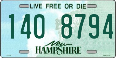 NH license plate 1408794