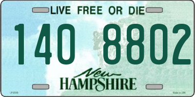 NH license plate 1408802