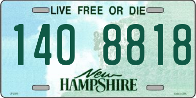 NH license plate 1408818