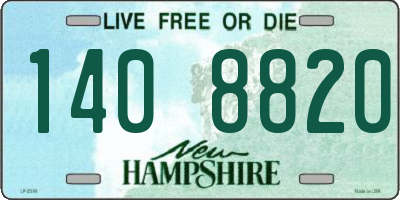NH license plate 1408820