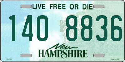 NH license plate 1408836