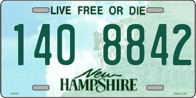 NH license plate 1408842