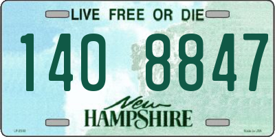 NH license plate 1408847