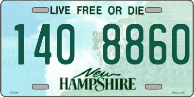 NH license plate 1408860