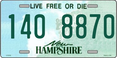 NH license plate 1408870