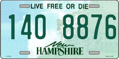 NH license plate 1408876